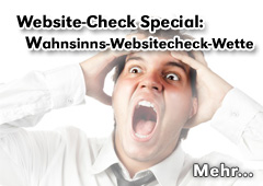 Wahnsinns-Websitecheck-Wette Angebot